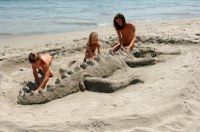 Sandburgenbauen auf Korsika